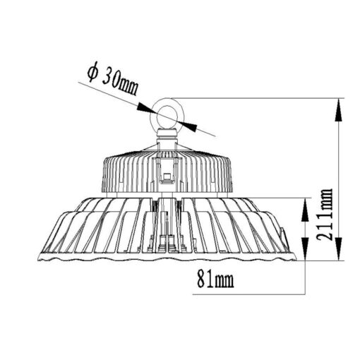 SLC Raptor, D383mm, ytmonteras, 200W, 28000lm, 4000K, 65°, Dali - Bild 4