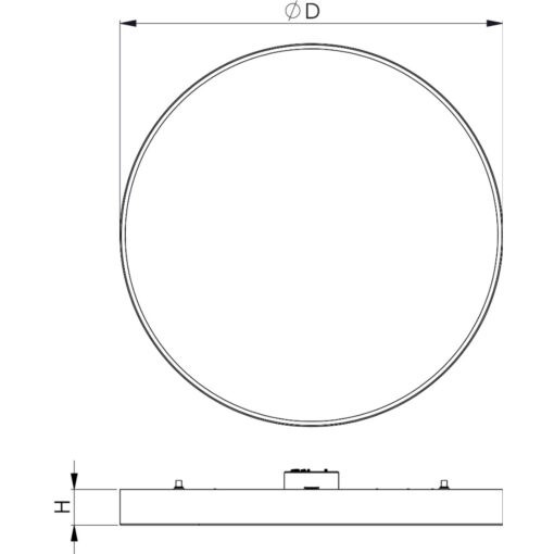 Lodos H, D600mm, pendlas, 38W, 5881lm, 3000K, CR80, opal, DALI, vit - Bild 5