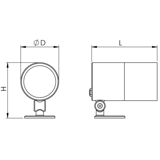 Bull M, L85mm, ytmonteras, 10W, 800lm, 3000K, 12°, ONOFF, grå - Bild 3
