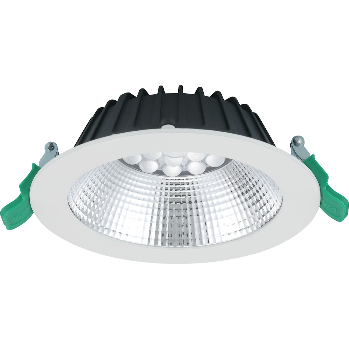 Insaver Slim UGR19, D150mm, infälld, 9,5W, 1150lm, 3000K, CRI80, 70° ljusöppning, ONOFF, vit