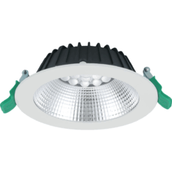 Insaver Slim UGR19, D150mm, infälld, 9,5W, 1200lm, 4000K, CRI80, 70° ljusöppning, DALI, vit