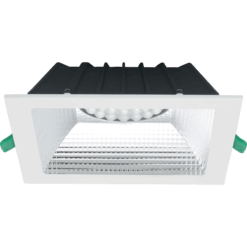 Insaver Slim UGR19, D200mm, infälld, 20W, 2500lm, 4000K, CRI80, 70° ljusöppning, ONOFF, vit