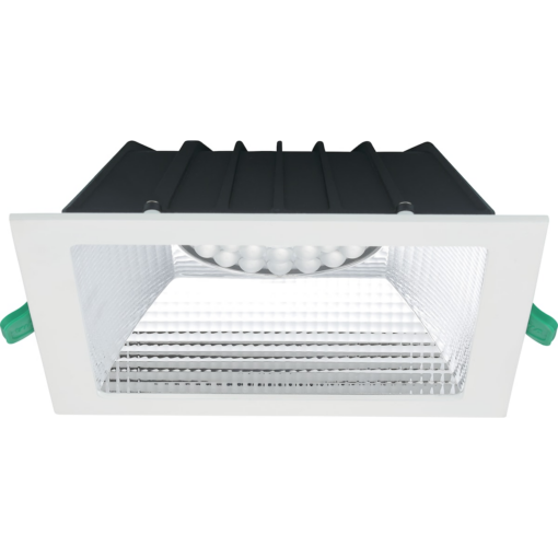 Insaver Slim UGR19, D200mm, infälld, 20W, 2500lm, 4000K, CRI80, 70° ljusöppning, ONOFF, vit