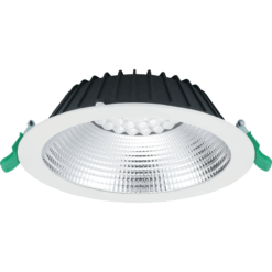 Insaver Slim UGR19, D205mm, infälld, 20W, 2350lm, 3000K, CRI80, 70° ljusöppning, Dali, vit