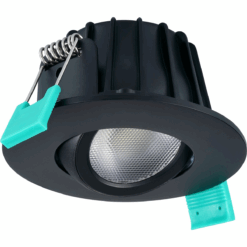 Obico 68 spotlight, D81mm, infälld, 5,4W, 530lm, 2700/3000/4000K, CRI80, 38° ljusöppning, FASDIM, svart