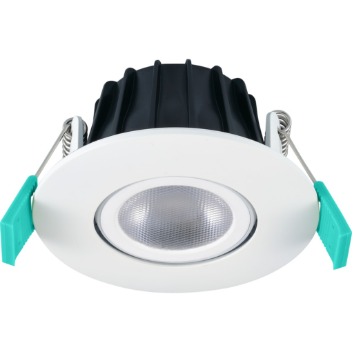 Obico 68 spotlight, D81mm, infälld, 5,4W, 550lm, 2700/3000/4000K, CRI80, 38° ljusöppning, FASDIM, vit