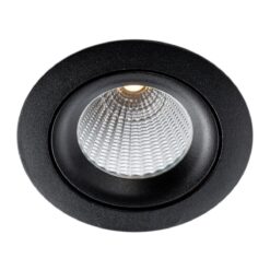 SLC DL04, D95mm, infälld, 10W, 650lm, 2700K, CRI>90, 36°, DALI, svart