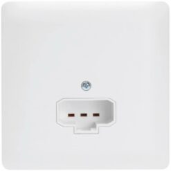 DCL Lamputtag Vägg 2-pol Jordat med kabel Vit