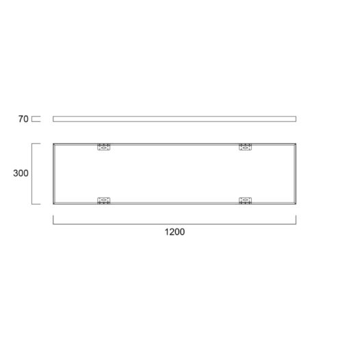 Monteringsram Panel, 1200X300X70mm - Bild 3