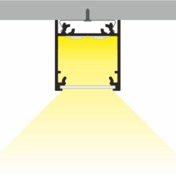 Aluminiumprofil Set U Semidjup 21×25,1mm 2000mm
