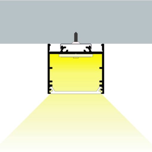 Aluminiumprofil Set U Djup 29,8×29,6mm 2000mm