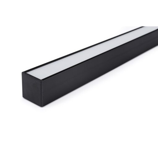 Aluminiumprofil Ytmontage 20 (23×25) 2m Set Svart/Vit - Bild 2