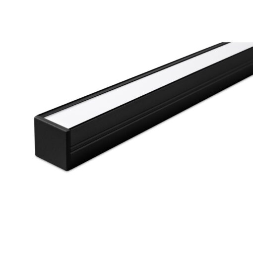 Aluminiumprofil Svart Set Infälld 23x20mm 2000mm, svart - Bild 2