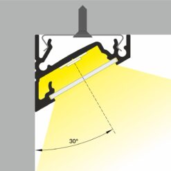 Aluminiumprofil Set Hörn 24×19,4mm 2000mm, vit