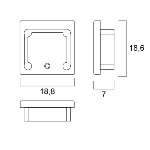 Aluminiumprofil Set U-profil Djup 16,4×18,6mm 2000mm, silver - Bild 7