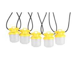 Sylwork String Light IP65, ytmonteras, 50W, 5000lm, 4000K, 15m, Gul