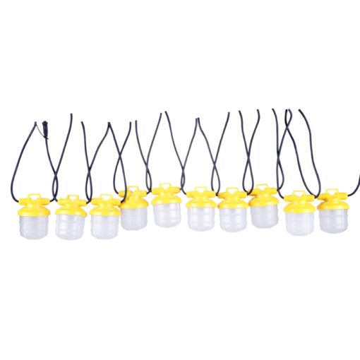 Sylwork String Light IP65, ytmonteras, 100W, 10000lm, 4000K, 30m, Gul