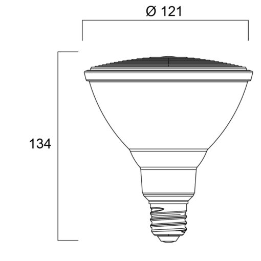 RefLED Retro PAR38 IP65, 15W, 1200lm, 3000K, CRI80, DIMBAR - Bild 8