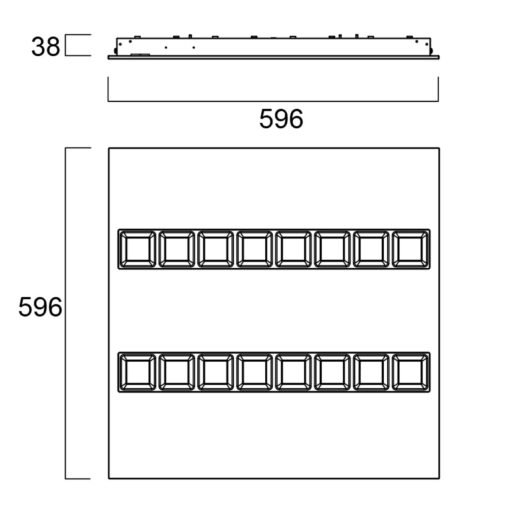 Optix Recessed, infälld, 600x600mm, 32W, 2780lm, 2700-6200K, CRI96, DALI, vit - Bild 16