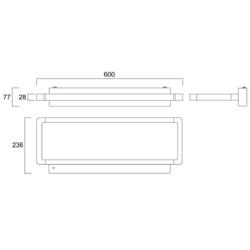Areum Wall, väggmonterad, L600mm, 45W, 5850lm, 4000K, CRI80, direkt/indirekt, ONOFF, aluminium - Bild 11