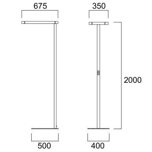 Areum Floor, golvlampa, H2000mm, 92W, 13700lm, 4000K, CRI80, direkt/indirekt, DALI, aluminium - Bild 9