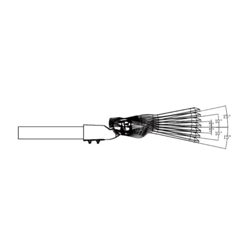 Mira, L568mm, stolparm/topp, 60W, 9000lm, 4000K, CR70, ONOFF, ljusgrå, KABEL 6M - Bild 3