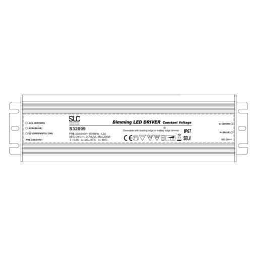 SLC Driver 24V 65-200W Alu Trailing edge IP67 - Bild 2
