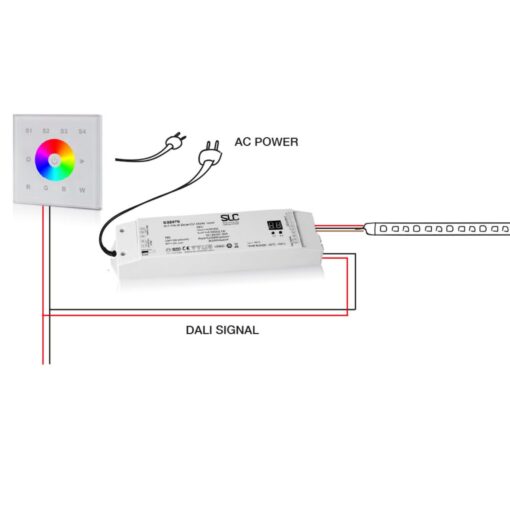 SLC Driver 24V 4CH RGB/RGBW 100W DALI DT8 IP20 - Bild 3