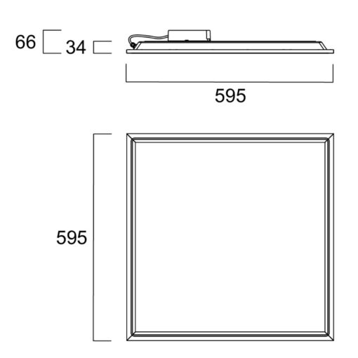 Start Panel IP65 CR, infälld, 600x600, 36W, 4400lm, 4000K, CRI80, microprisma - Bild 15