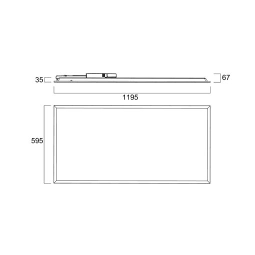 Quantum IP54 MP, infälld, 1200x600, 38W, 6000lm, 3400K, CRI80, Onoff - Bild 17