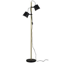 ESPRESSO golvlampa, H1530mm, E27, svart/trä