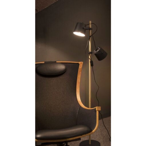 ESPRESSO golvlampa, H1530mm, E27, svart/trä - Bild 2