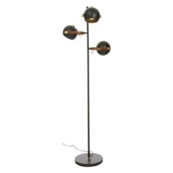 BOW golvlampa 3-arm, H1520mm, Gu10, svart/matt mässing