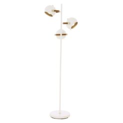 BOW golvlampa 3-arm, H1520mm, Gu10, vit/brun/silver