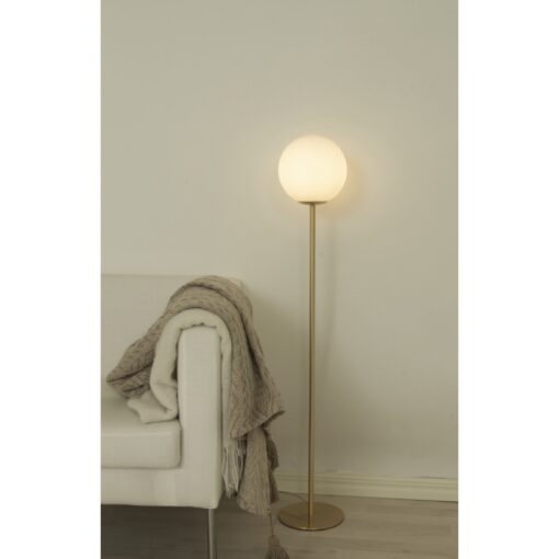 MOLEKYL golvlampa, H1300mm, E14, matt mässing/opalvit - Bild 4