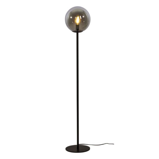 MOLEKYL golvlampa, H1300mm, E14, svart/rökgrå