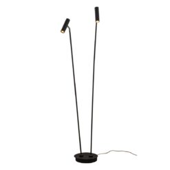 ARCTIC golvlampa dubbel, H1370mm, 2X6W, 3000K, svart/krom