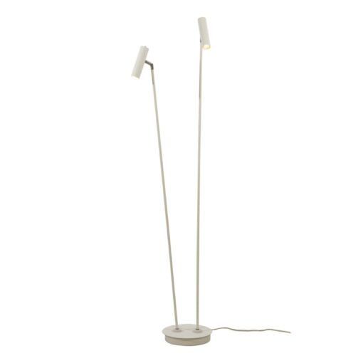 ARCTIC golvlampa dubbel, H1370mm, 2X6W, 3000K, vit/krom