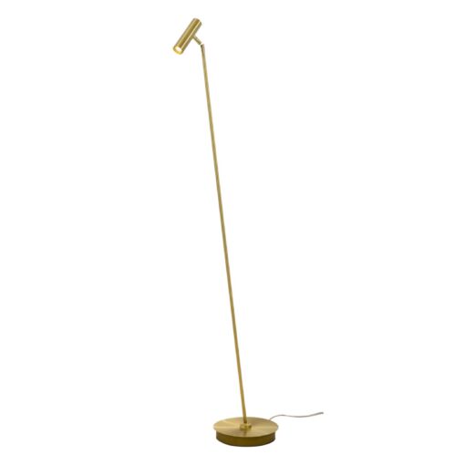 ARCTIC golvlampa, H1370mm, 6W, 3000K, matt/mässing