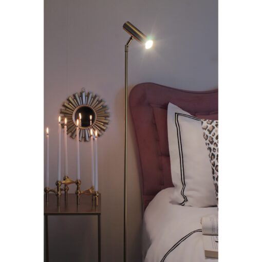 ARCTIC golvlampa, H1370mm, 6W, 3000K, matt/mässing - Bild 2