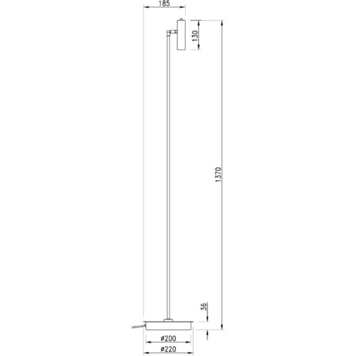 ARCTIC golvlampa, H1370mm, 6W, 3000K, vit/krom - Bild 5