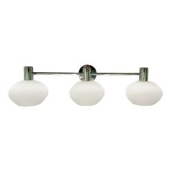 ELBA vägglampa 3:a, B630mm, G9, krom/opalvit
