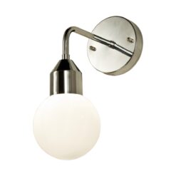 Florens vägglampa, G9, krom/opalvit