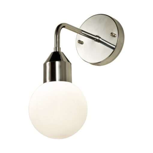 Florens vägglampa, G9, krom/opalvit