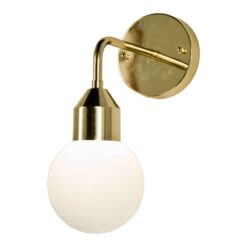 Florens vägglampa, G9, mässing/opalvit