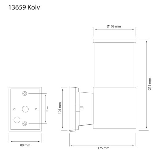 KOLV vägglampa, E27 - Bild 2