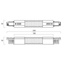 Alternative view of Global Trac Pro Flexibel skarv vridbar, Vit, XTS23-3