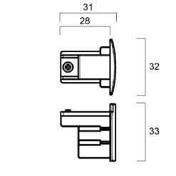 Alternative view of Global Trac Pro Ändstycke, Grå, XTS41-1
