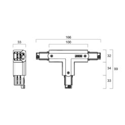 Alternative view of Global Trac Pro T-skarv, Svart, XTS37-2