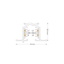 Alternative view of Global Trac Pulse Kontaktskena 3-fas Dali Infälld, 1m, Svart, XTSCF6100-2